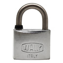 Hardened steel shackle chromed brass padlock
