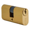 Oval profile cylinder in brass